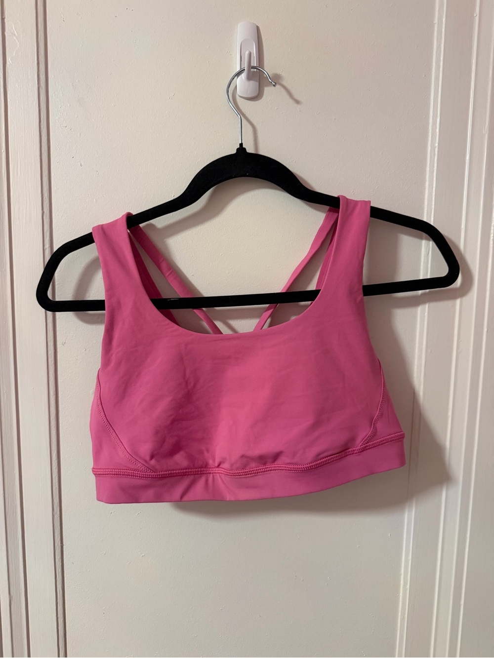 lululemon bright pink strappy racerback sports bra